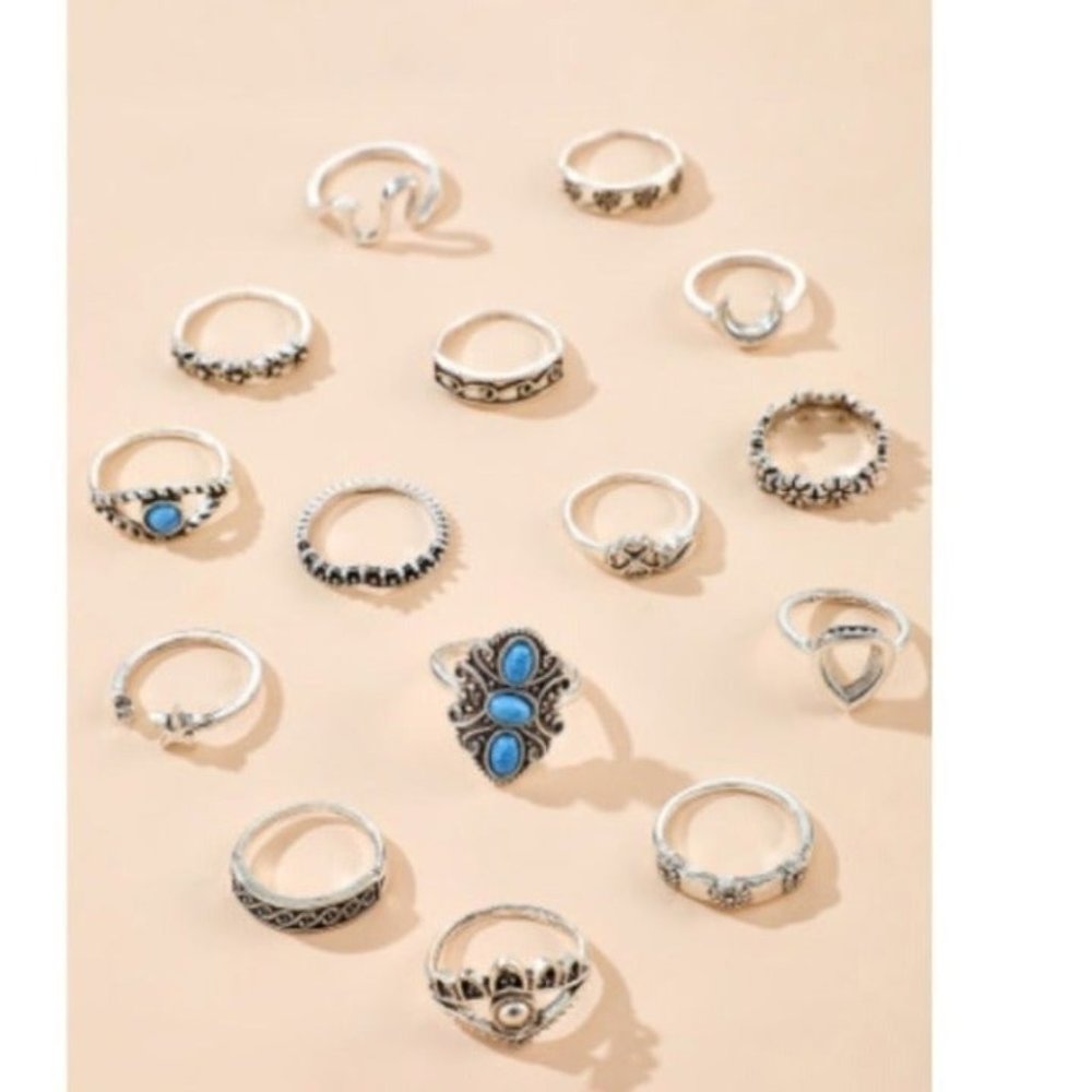 ☀️Boho Silver Ring Set☀️ - Picture 3 of 10